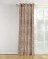 Light color curtains in polyester fabric in cream color texture design